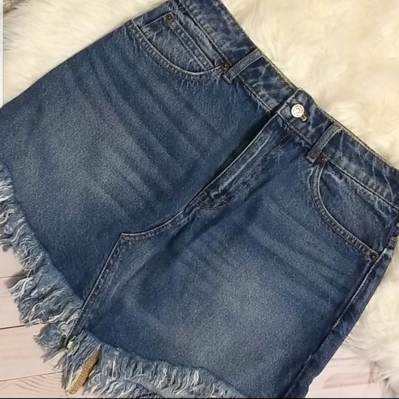 Free People Bailey Frayed Hem Skirt - Picture 5 of 9